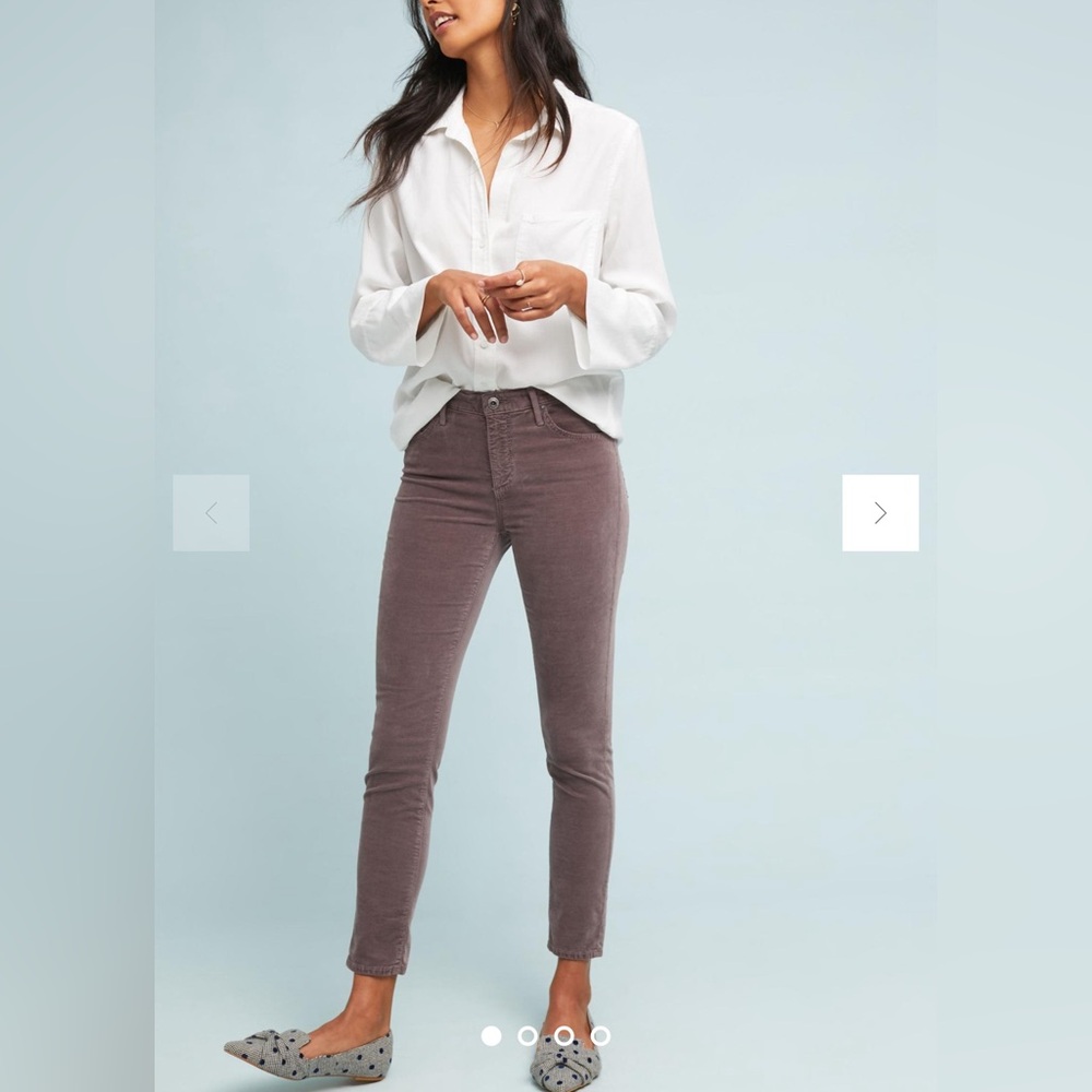 AG Adriano Goldschmied - The Stevie ankle jean - mauve velvet - 30R perfect!